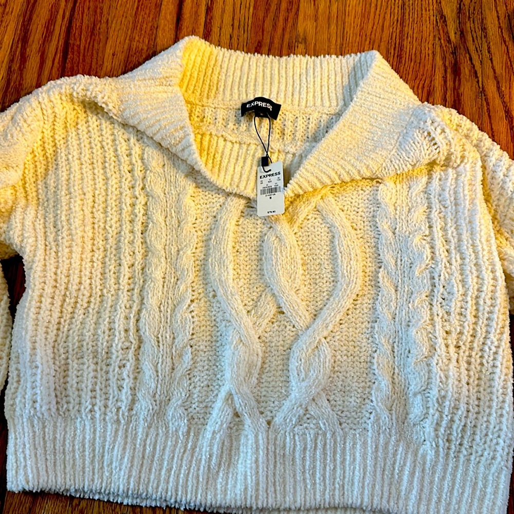 Express White Cardigans